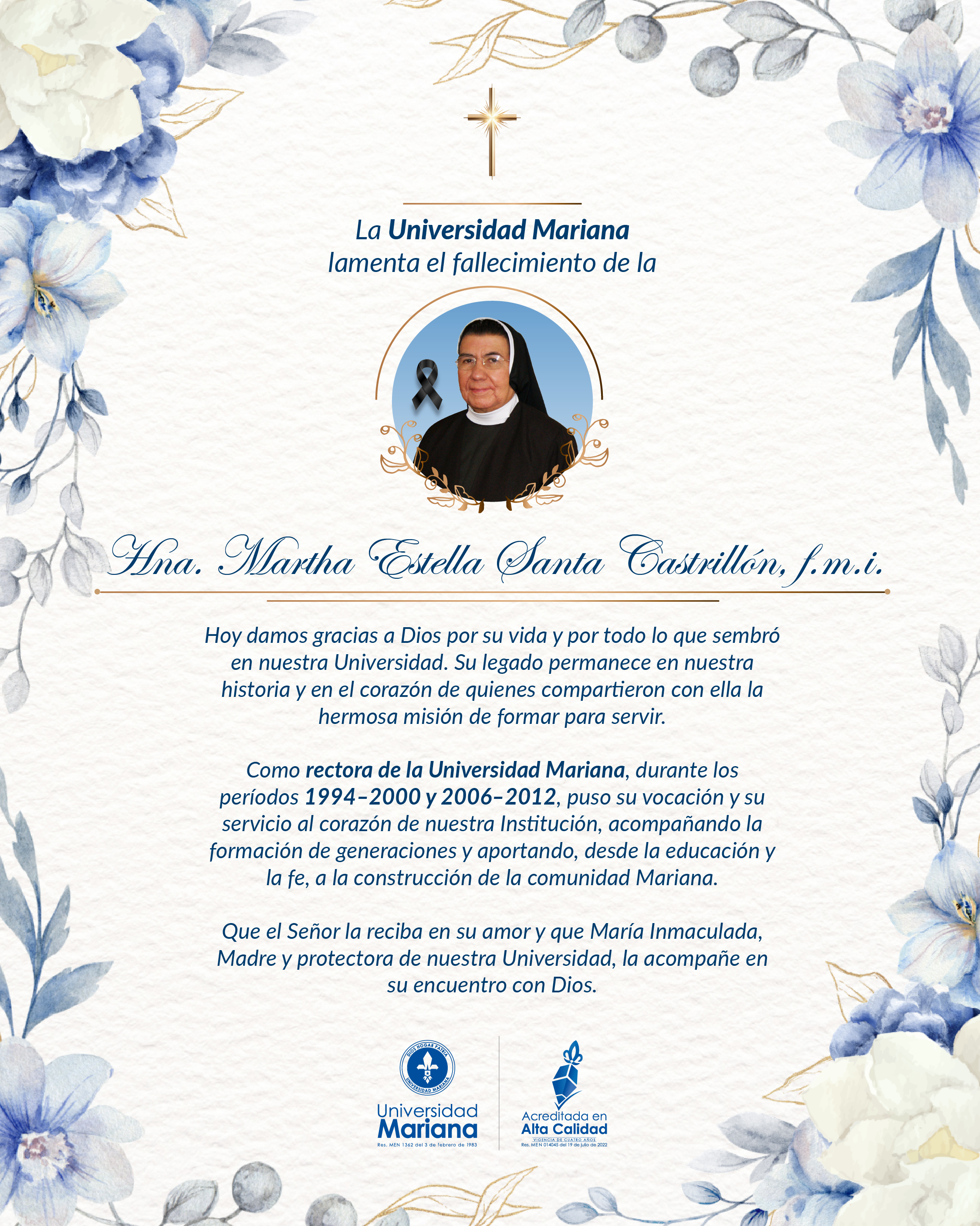 Universidad Mariana Acreditada en Alta Calidad